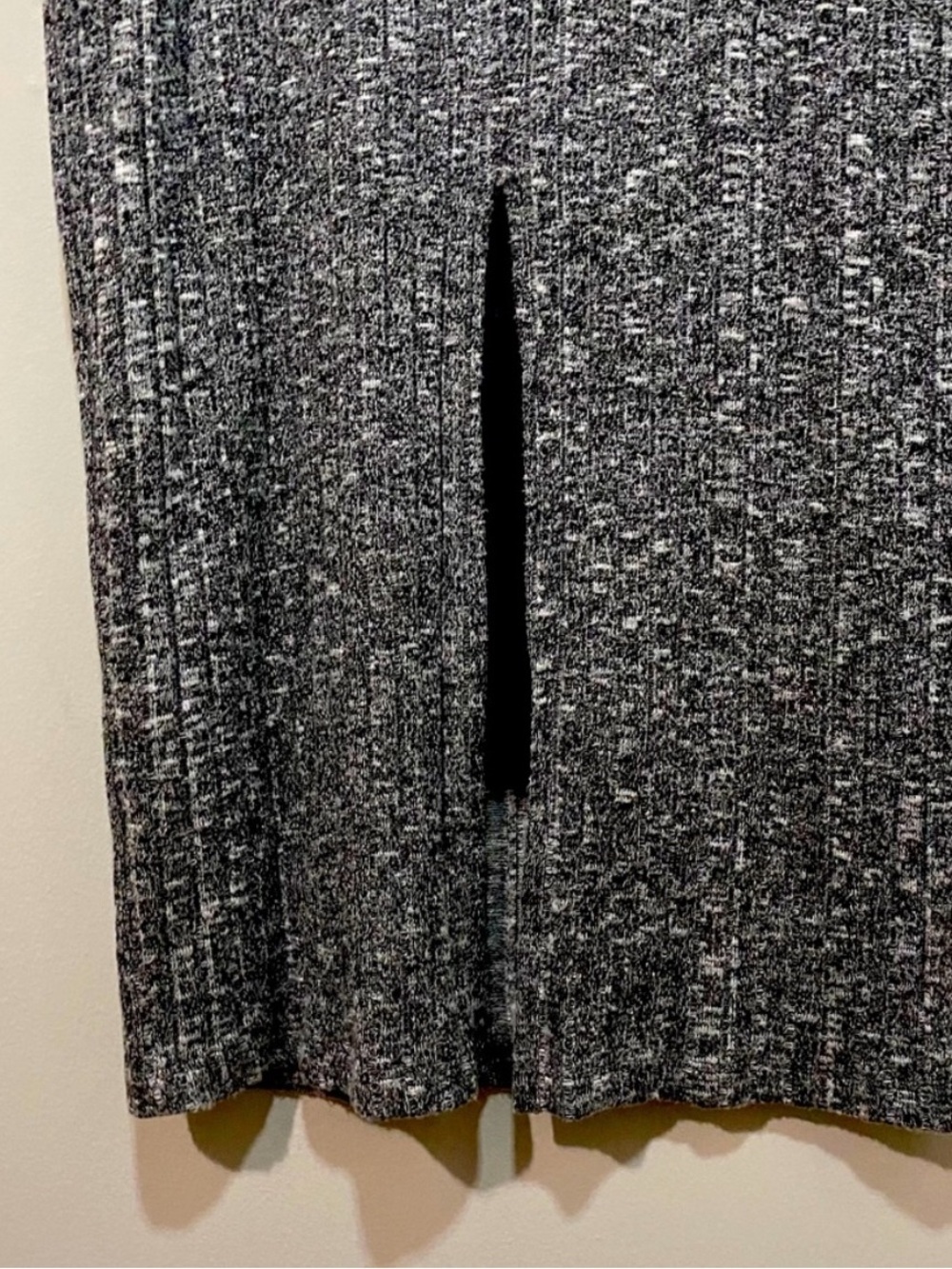 Dolan Left Coast Charcoal Gray Knit Midi Dress Side Slit Petite Small⁠ - Picture 5 of 5